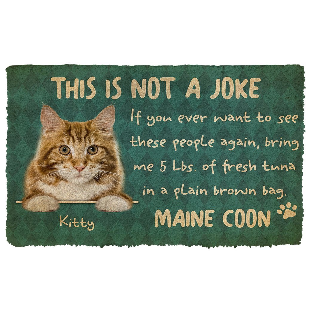 3D This Is Not A Jock Maine Coon Custom Doormat