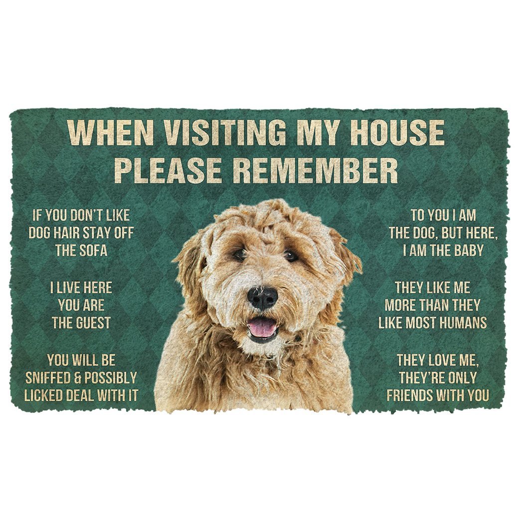 3D Please Remember Goldendoodle Dogs House Rules Doormat