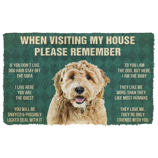 3D Please Remember Goldendoodle Dogs House Rules Doormat