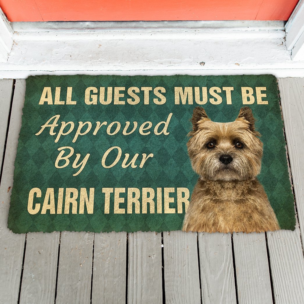 3D Must Be Approved By Our Cairn Terrier Custom Doormat