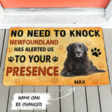 3D No Need To Knock Newfoundland Dog Custom Name Doormat