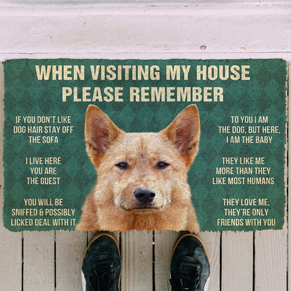 3D Please Remember Finnish Spitz Dogs House Rules Doormat