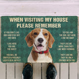 3D Please Remember Beagle Dog's House Rules Doormat