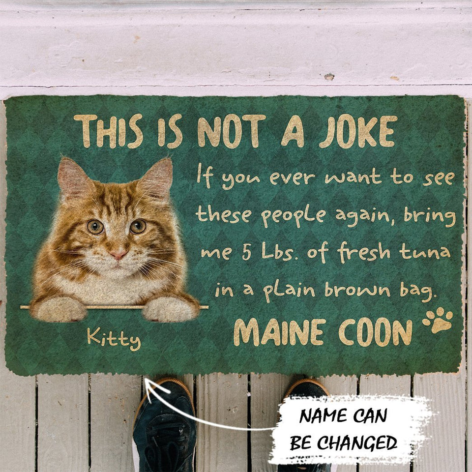 3D This Is Not A Jock Maine Coon Custom Doormat