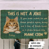 3D This Is Not A Jock Maine Coon Custom Doormat