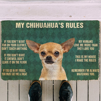 3D My Chihuahua's Rules Doormat
