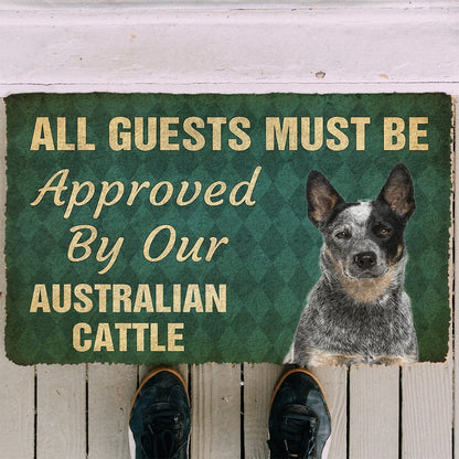 3D Must Be Approved By Our Australian Cattle Custom Doormat