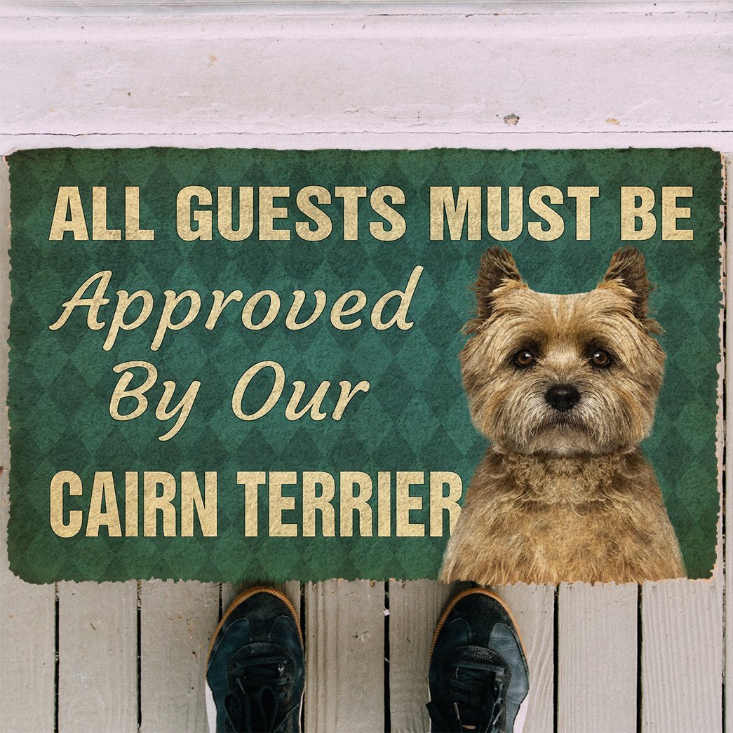 3D Must Be Approved By Our Cairn Terrier Custom Doormat