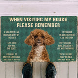 3D Please Remember Poodle Dog's House Rules Doormat