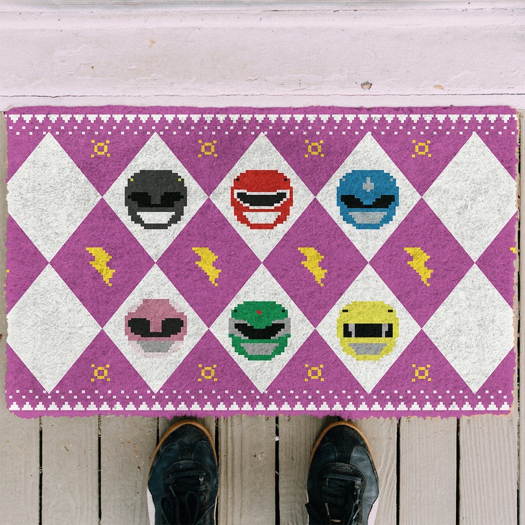 3D Power Ranger Pink Ugly Doormat