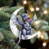 Dragon Sits On The Moon Hanging Ornament Christmas Decoration Godmerch