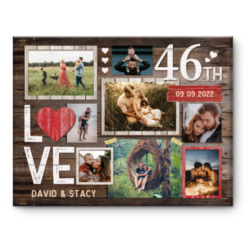 46th Wedding Anniversary Gift, 46th Anniversary Photo Collage, 46th Anniversary Gift