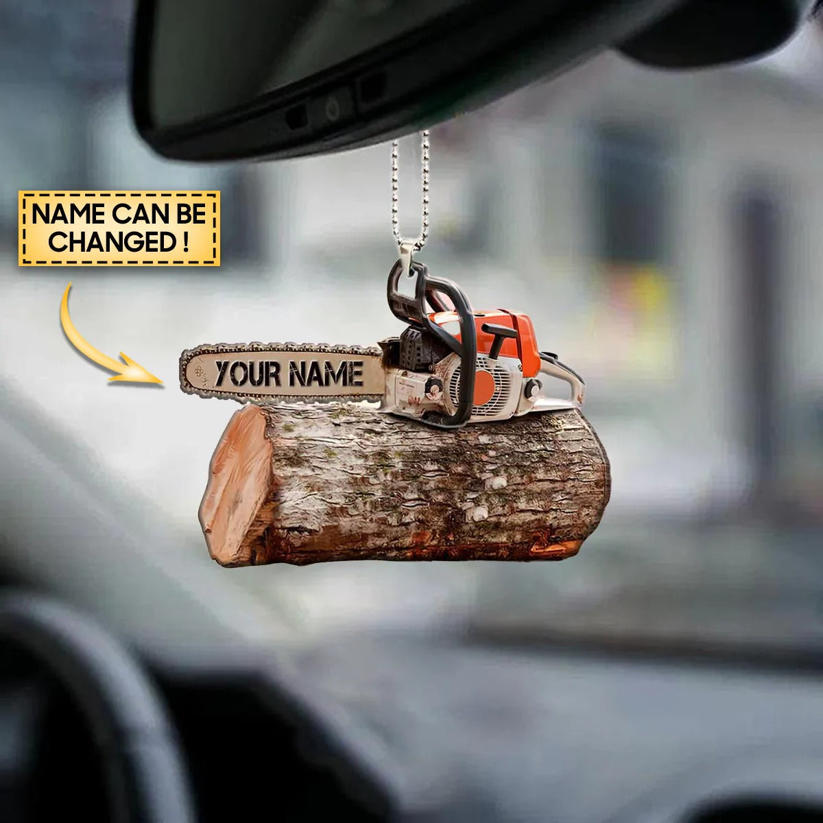 PERSONALIZED ARBORIST CHAINSAW ACRYLIC ORNAMENT