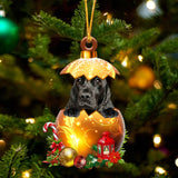 English Cocker Spaniel In Golden Egg Christmas Ornament