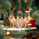 Ornament- English Mastiff-Christmas Dog Friends Hanging Ornament, Happy Christmas Ornament, Car Ornament