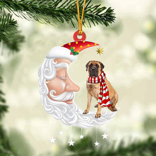 English Mastiff 1 With Santa Christmas Ornament Dog Christmas Ornament