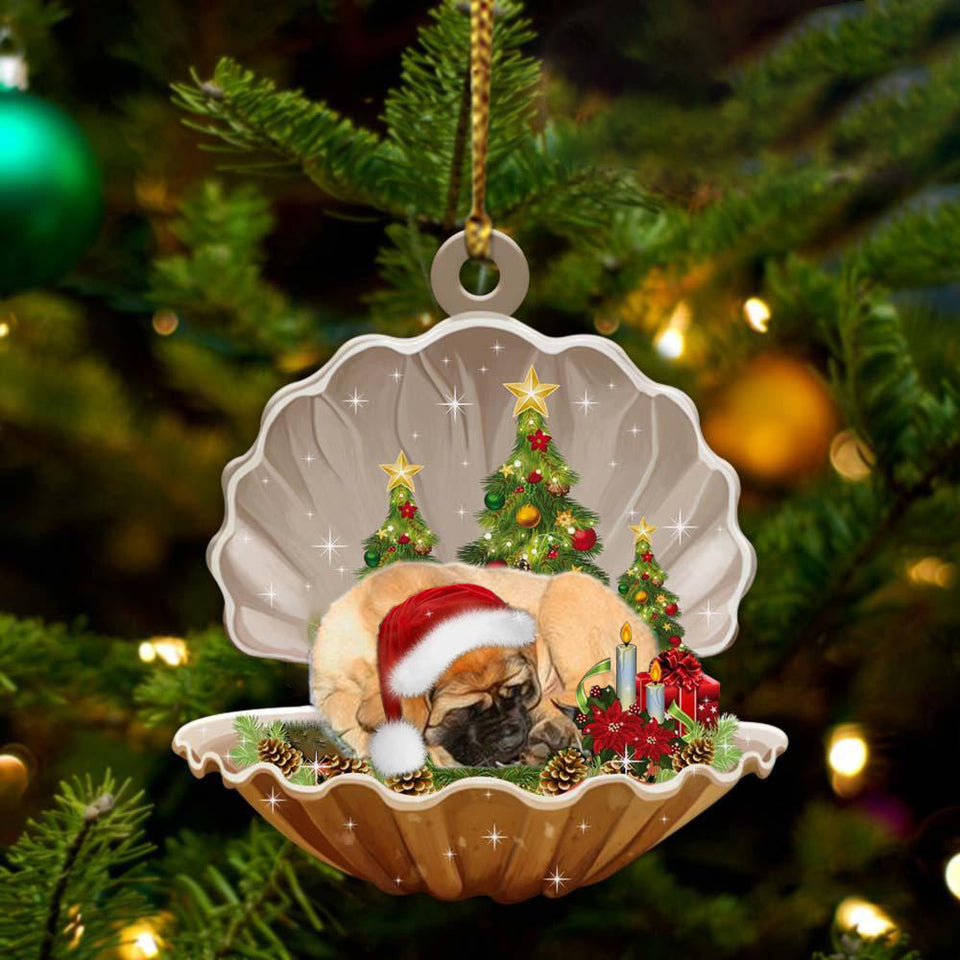 Ornament- English Mastiff3-Sleeping Pearl in Christmas Two Sided Ornament, Christmas Ornament, Car Ornament