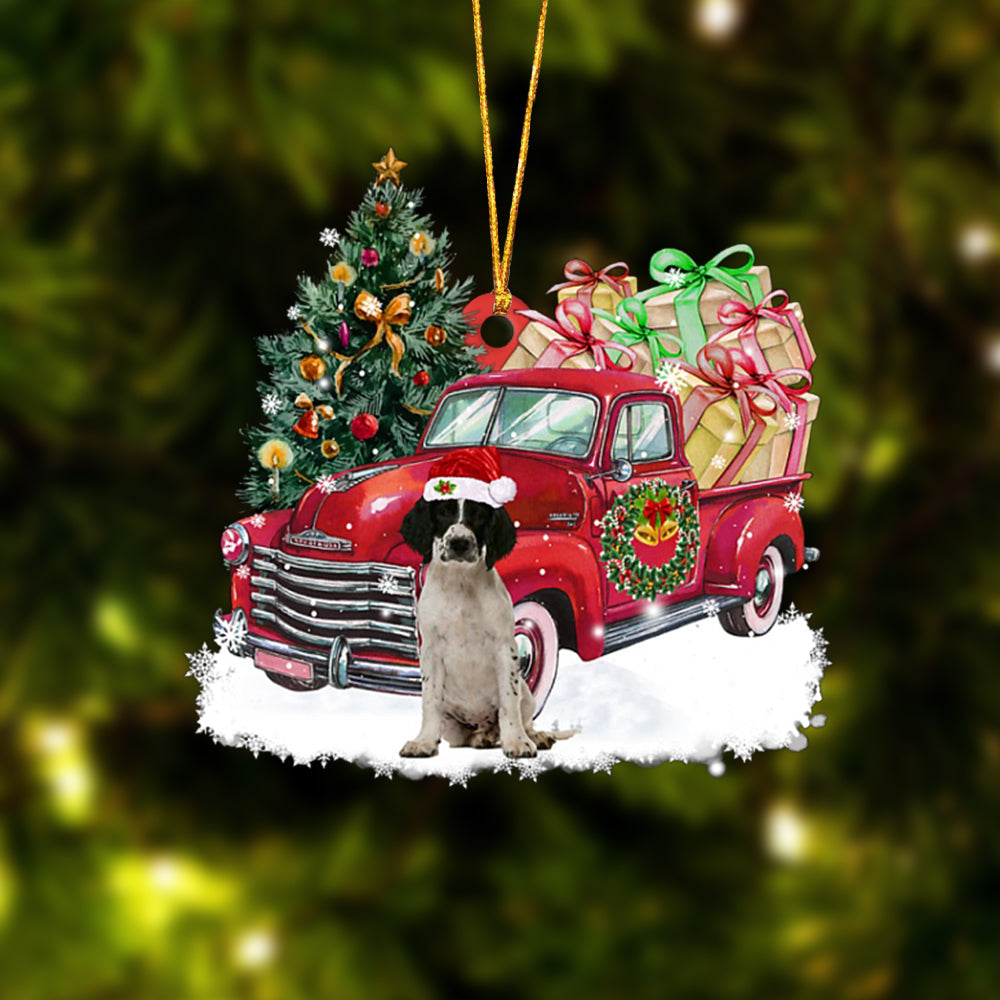 Godmerch- Ornament- English Springer Spaniel Christmas Hanging Ornament Dog Ornament, Car Ornament, Christmas Ornament