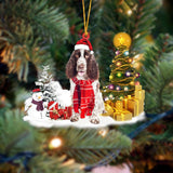 English Springer Spaniel Christmas Ornament Christmas Tree Hanging Acrylic Ornament Gift