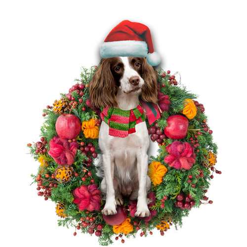 Godmerch- Ornament- English Springer Spaniel Christmas Ornament, Happy Christmas Ornament, Car Ornament