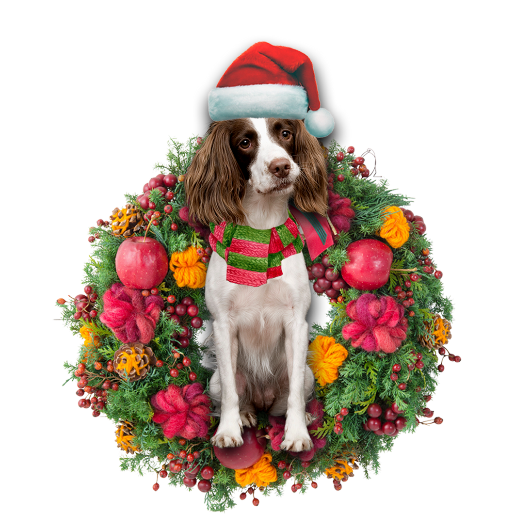 Godmerch- Ornament- English Springer Spaniel Christmas Ornament, Happy Christmas Ornament, Car Ornament