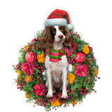 Godmerch- Ornament- English Springer Spaniel Christmas Ornament, Happy Christmas Ornament, Car Ornament
