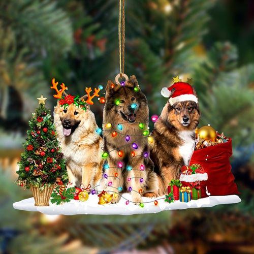Godmerch- Ornament- Eurasier-Christmas Dog Friends Hanging Ornament, Happy Christmas Ornament, Car Ornament