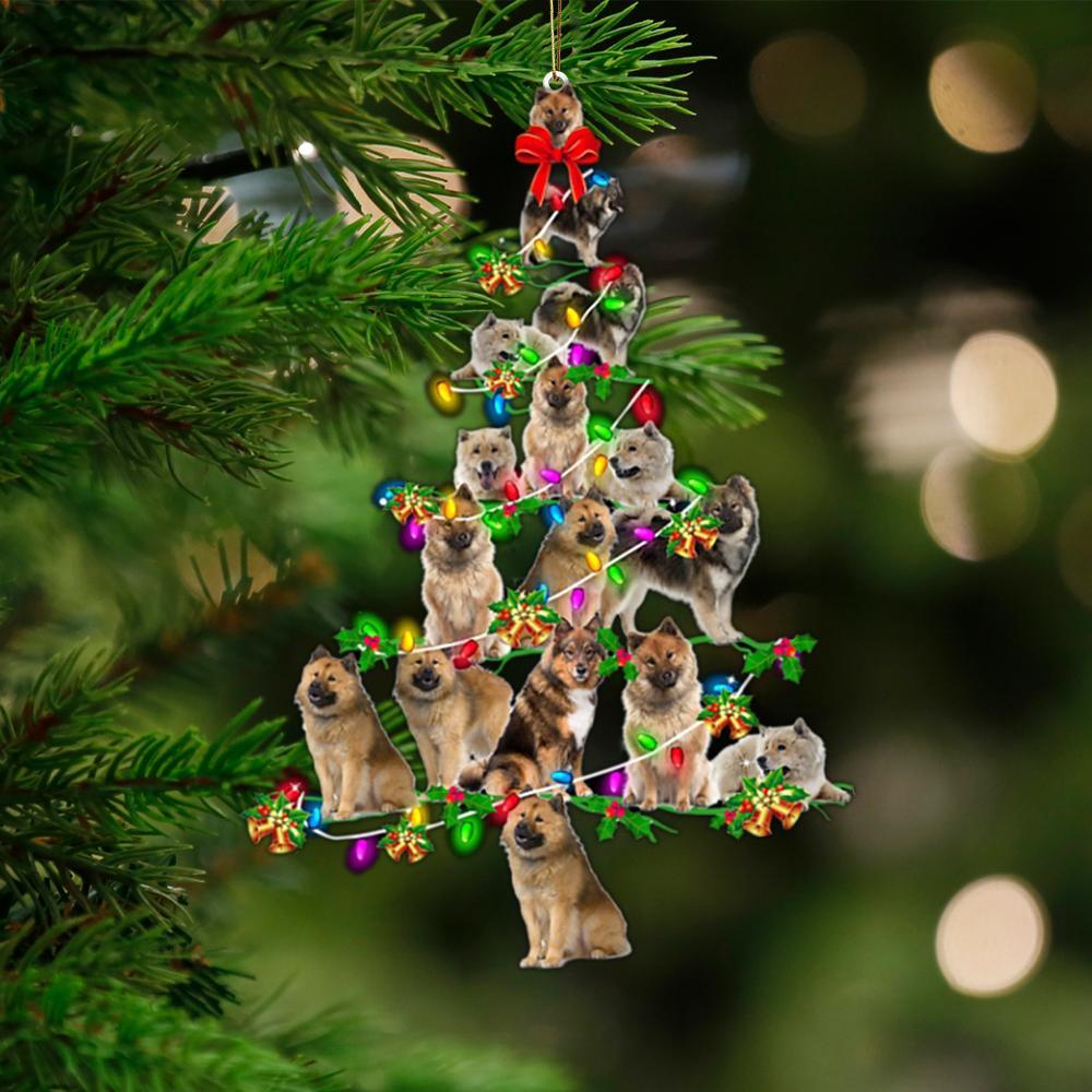 Eurasier-Christmas Tree Lights-Two Sided Ornament