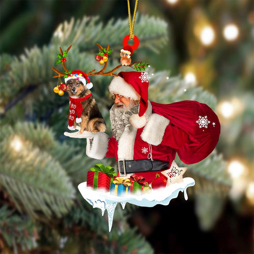 Eurasier And Santa Claus Christmas Ornament Godmerch