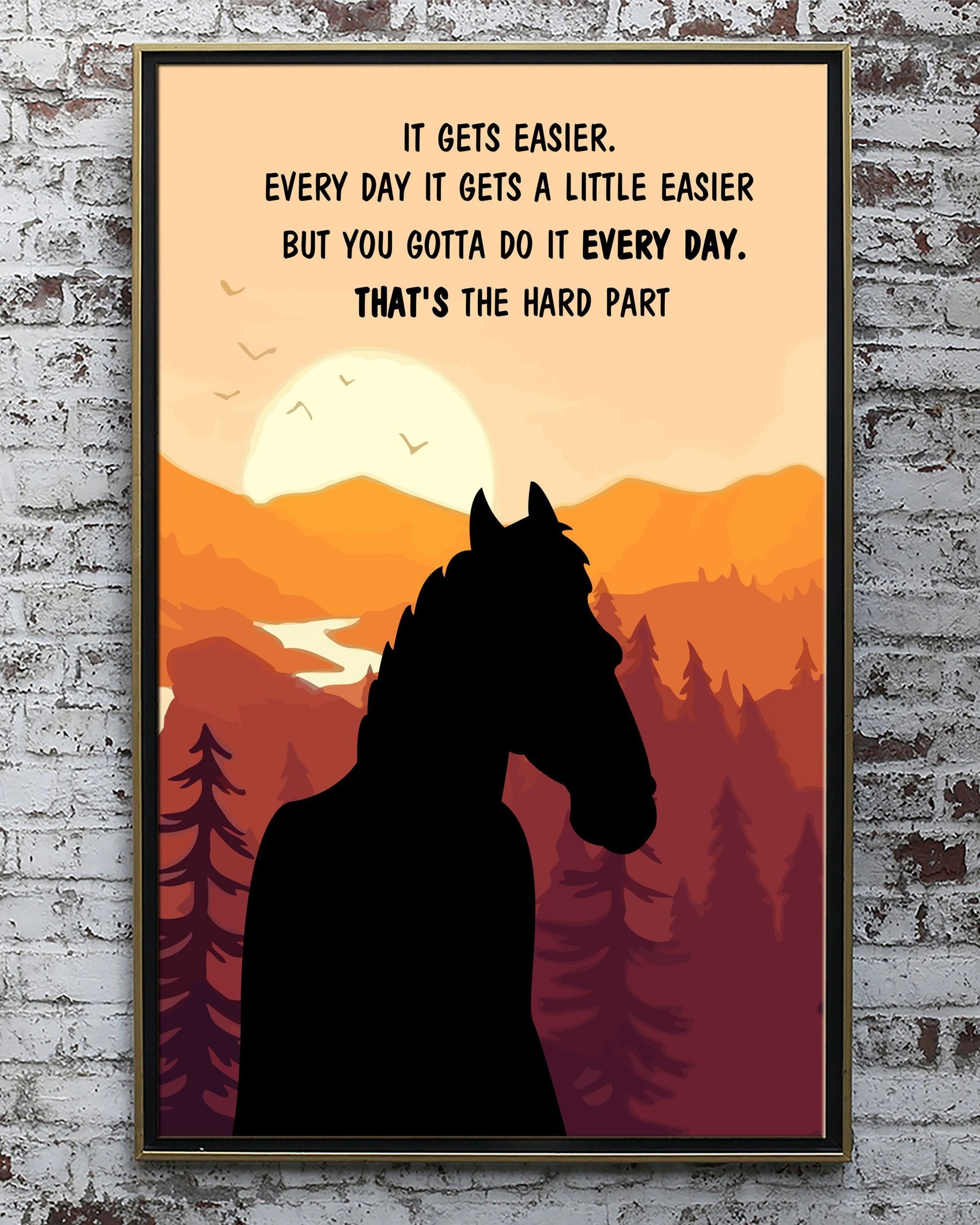 Every Day It Gets A Little Easier Canvas And Poster, Wall Decor Visual Art