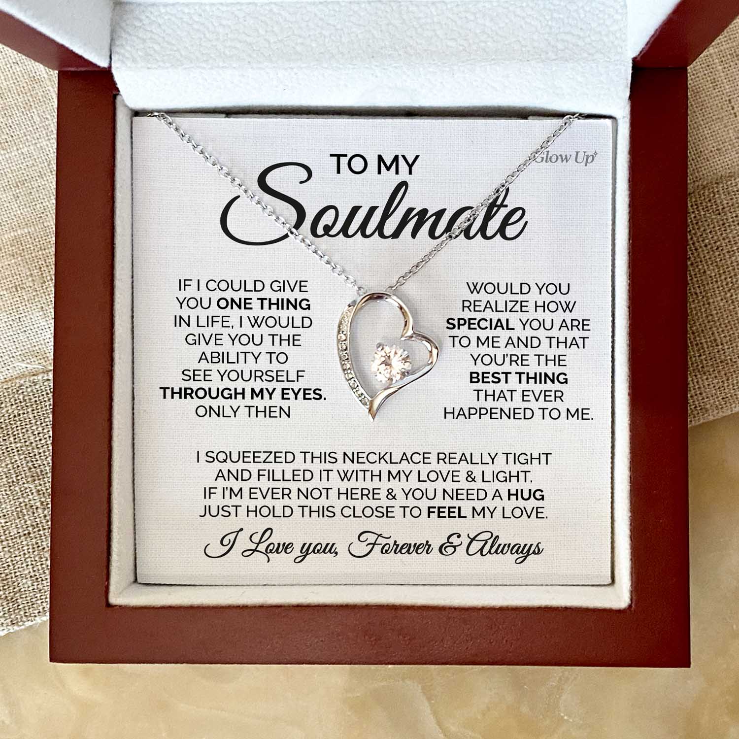 Forever Love Necklace - To my Soulmate- You are the best - Forever Love Necklace Gift For Wife For Mom