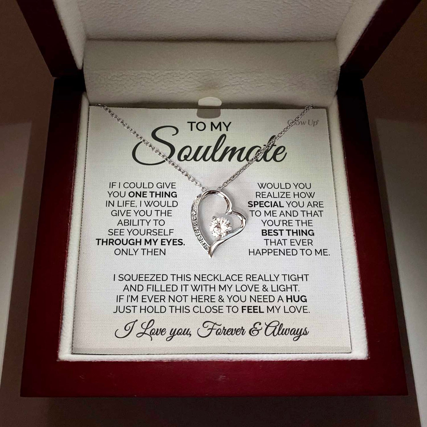 Forever Love Necklace - To my Soulmate- You are the best - Forever Love Necklace Gift For Wife For Mom