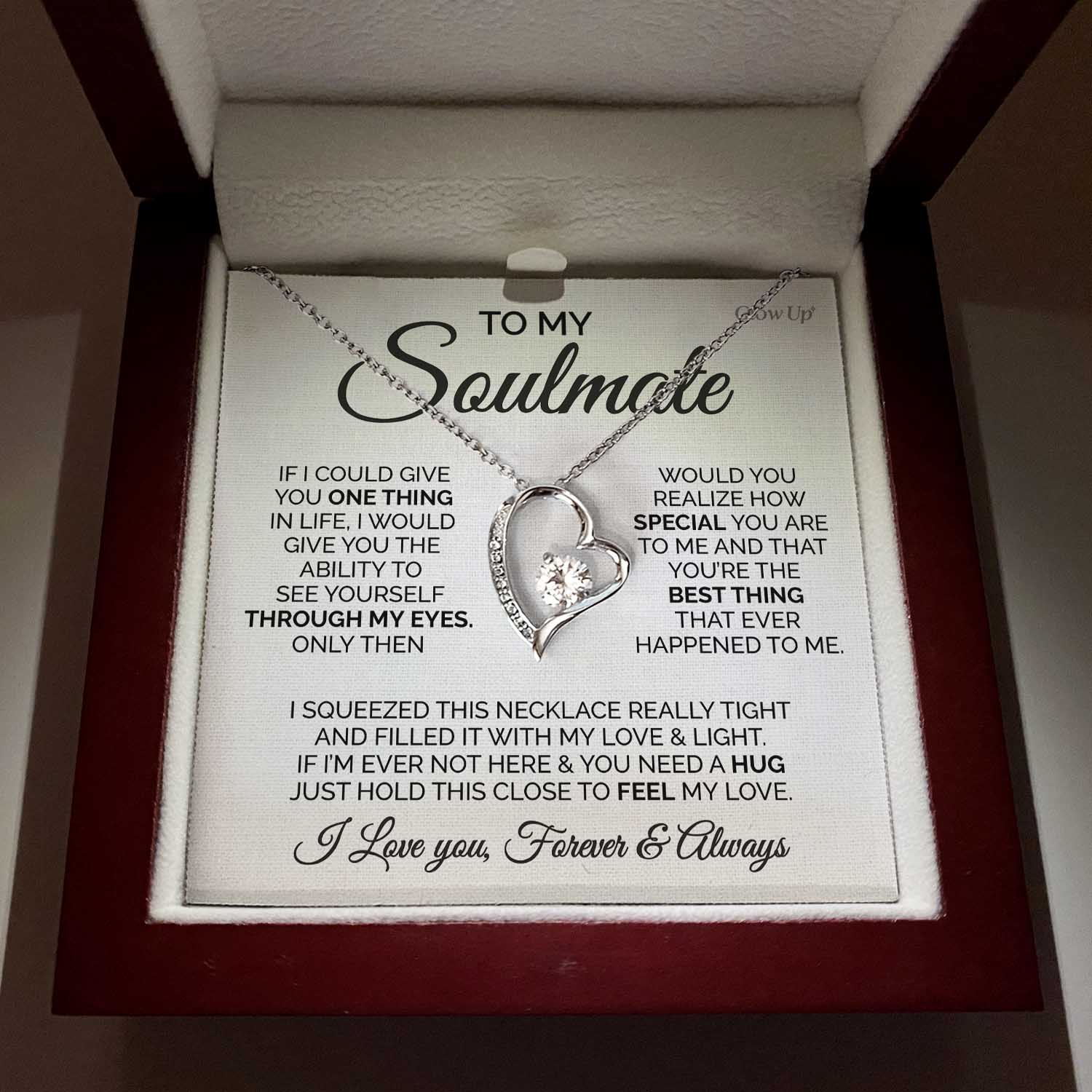 Forever Love Necklace - To my Soulmate- You are the best - Forever Love Necklace Gift For Wife For Mom