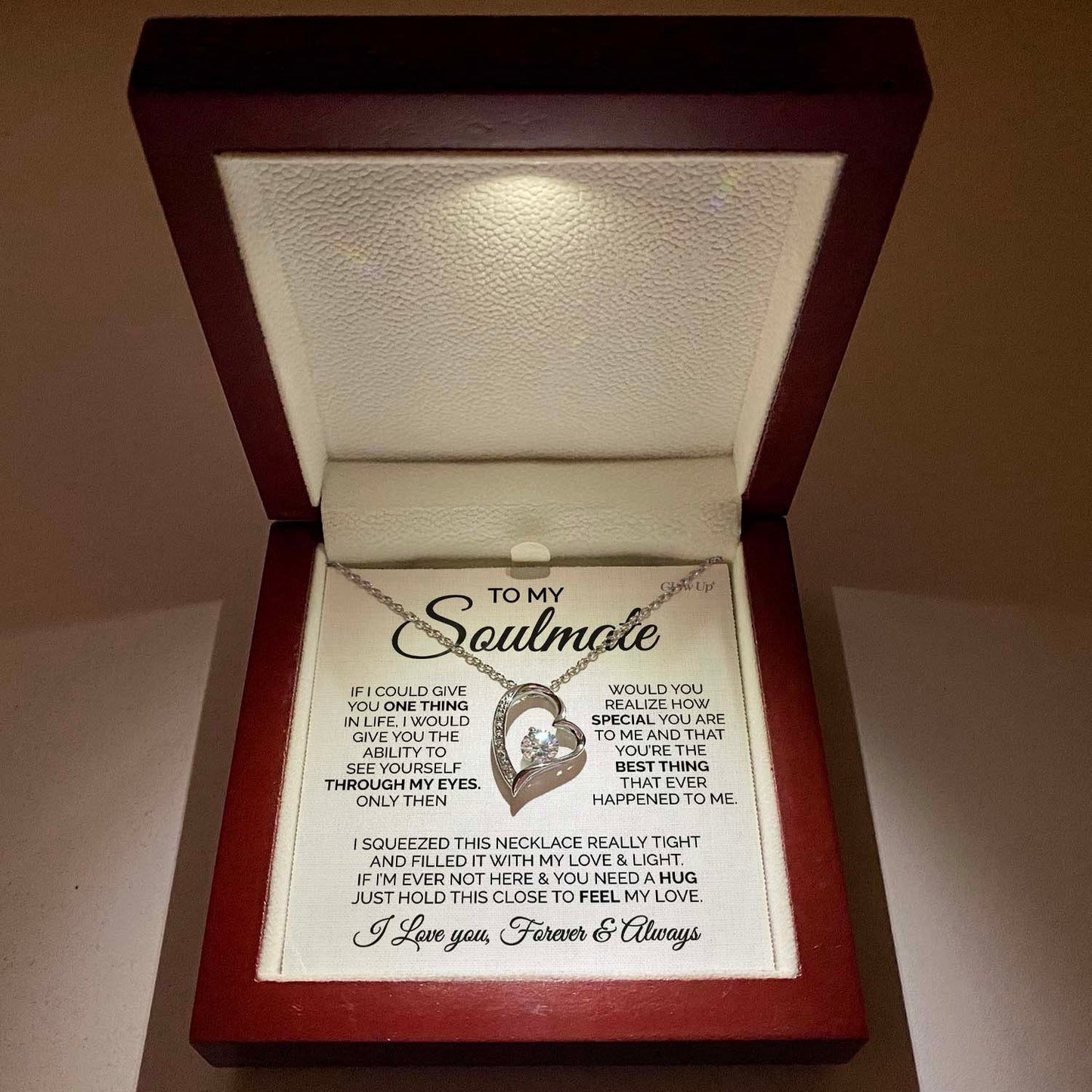 Forever Love Necklace - To my Soulmate- You are the best - Forever Love Necklace Gift For Wife For Mom