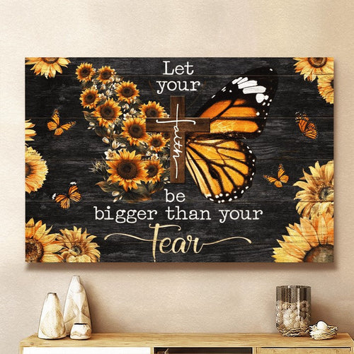 Faith bigger than fear butterfly - Matte Canvas