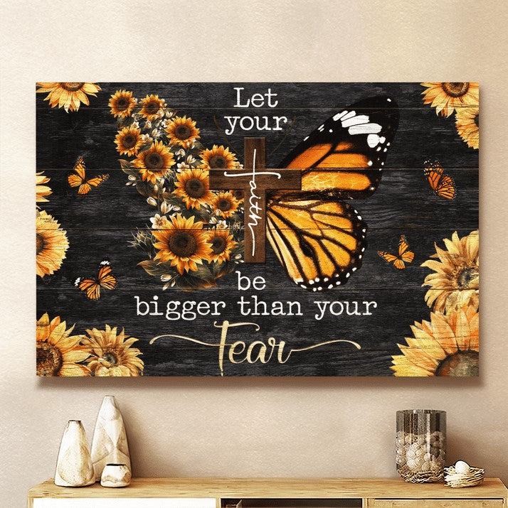 Faith bigger than fear butterfly - Matte Canvas