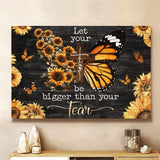 Faith bigger than fear butterfly - Matte Canvas