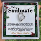 Forever Love Necklace - To My Soulmate - The One who Holds my Heart - Forever Love Necklace Gift For Wife