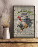 Farm To Table Organic Poultry Canvas And Poster, Wall Decor Visual Art