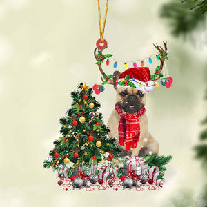 Fawn French Bulldog-Christmas Tree Gift Hanging Ornament