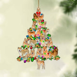 Ornament- Finnish Spitz-Christmas Tree Lights-Two Sided Ornament, Happy Christmas Ornament, Car Ornament