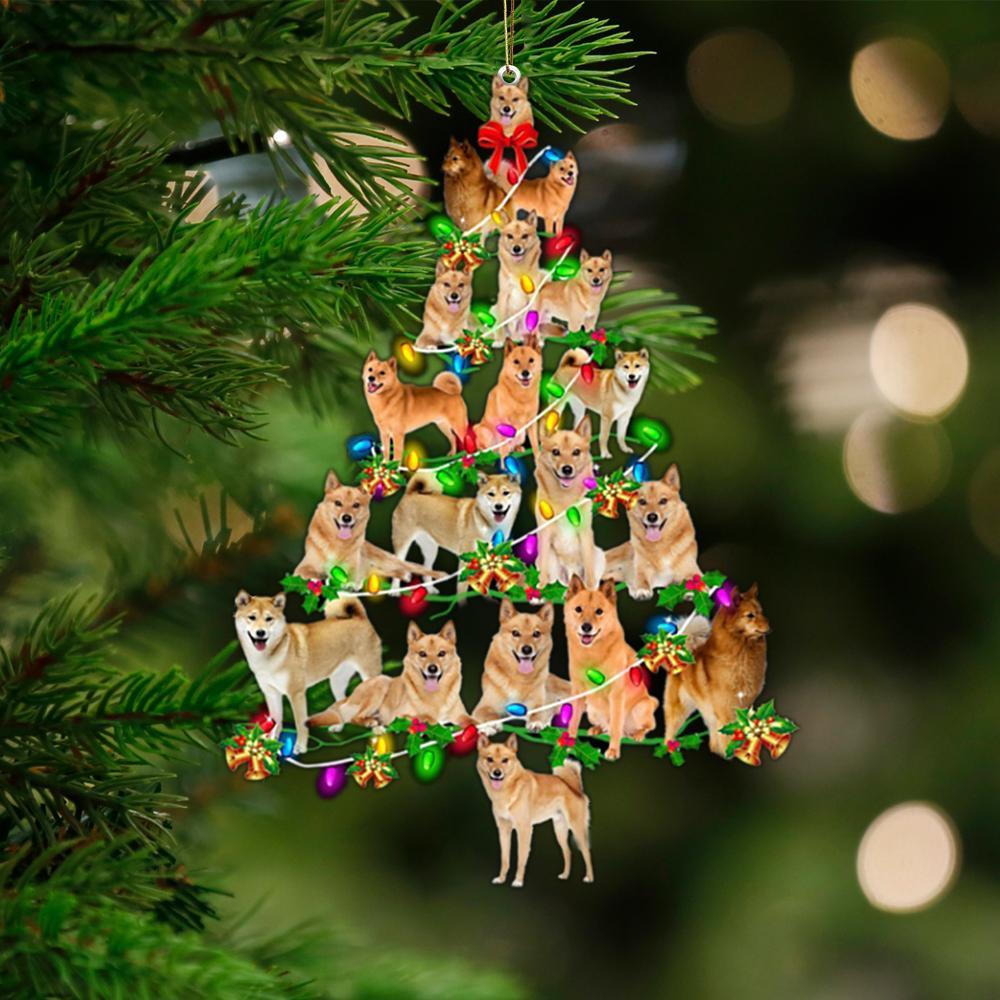 Finnish Spitz-Christmas Tree Lights-Two Sided Ornament