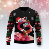 Flamingo Couple Ugly Christmas Sweater 
