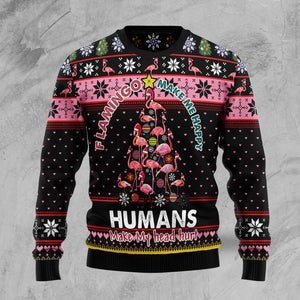 Flamingo Make Me Happy Ugly Christmas Sweater 