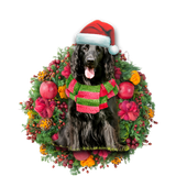 Godmerch- Ornament- Flat Coated Retriever Christmas Ornament, Happy Christmas Ornament, Car Ornament