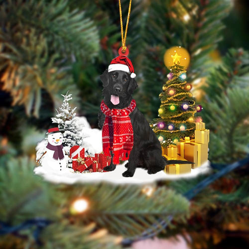 Godmerch- Ornament- Flat Coat Retrievers Christmas Ornament Dog Ornament, Car Ornament, Christmas Ornament