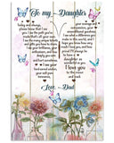 Flowers Butterfly Canvas And Poster, Canvas Painting, Wall Decor Visual Art, Gift Father's Day