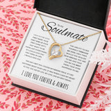 To My Soulmate | My Life My Love My Best Friend | Forever Love Necklace