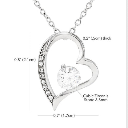 Namashops - Forever Love Necklace - To My Girlfriend - Forever Love - I Love You More Every Day, Gift For Wife, For Mom, Gift For Christmas, Birthday