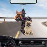 French Bulldog Pray For God Car Hanging Ornament Best Ornaments For Auto Godmerch